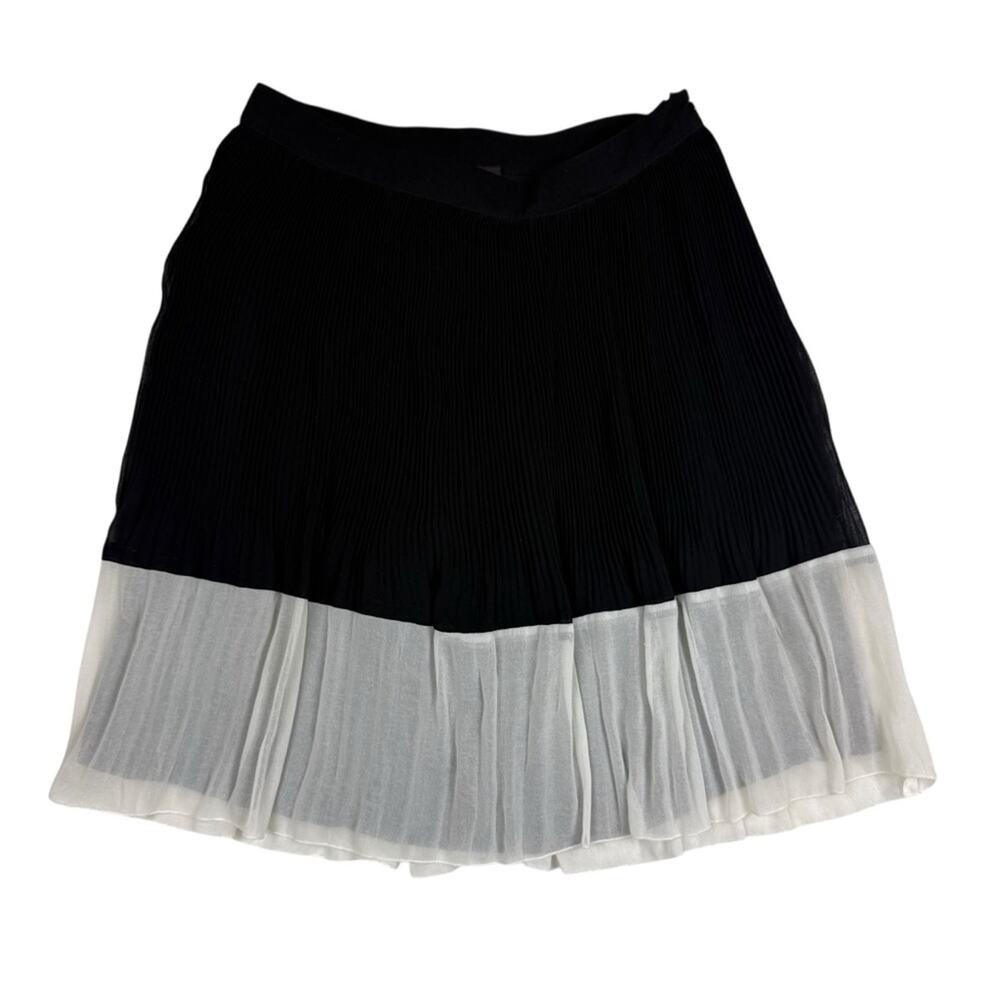 bebe Black and White A-Line Skirt